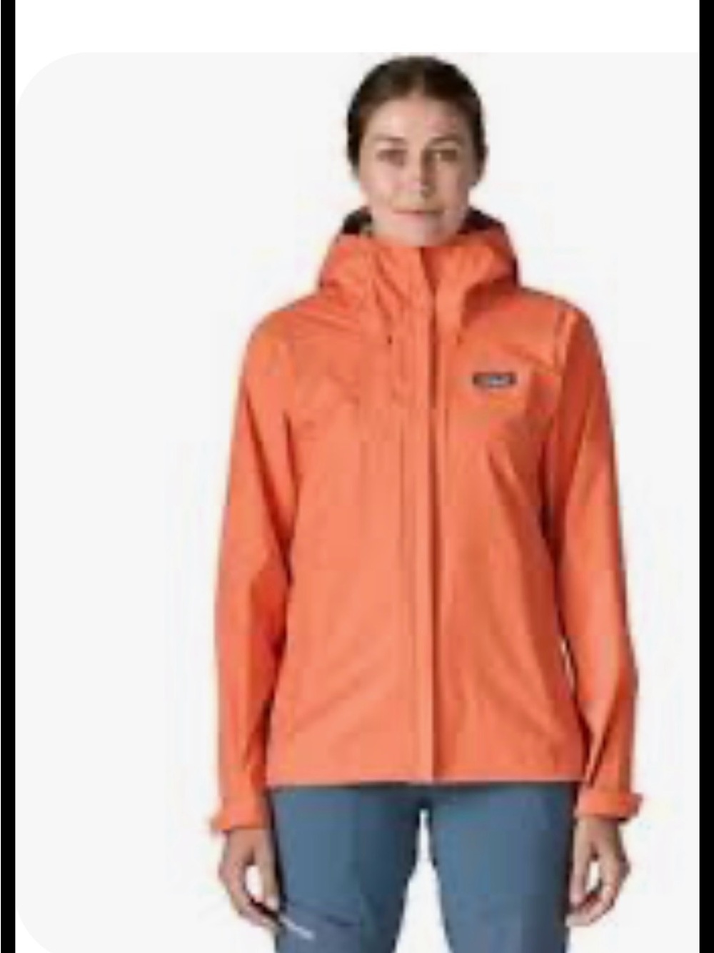 Patagonia Orange Hooded Women's rain Jacket XS